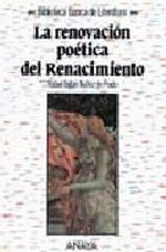 Portada del libro La renovacion poetica del Renacimiento 