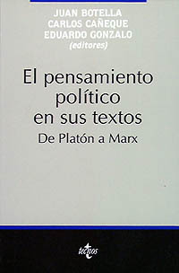 Portada del libro El pensamiento politico en sus textos De Platon a Marx